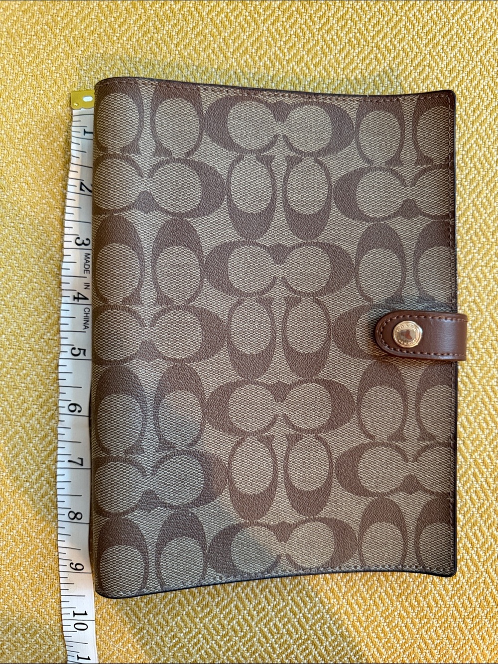 Coach Brown Signature Canvas Organizer Folio